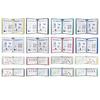 Wall Reference Organizer with 5 Easy-Loading Pocket for Workshop