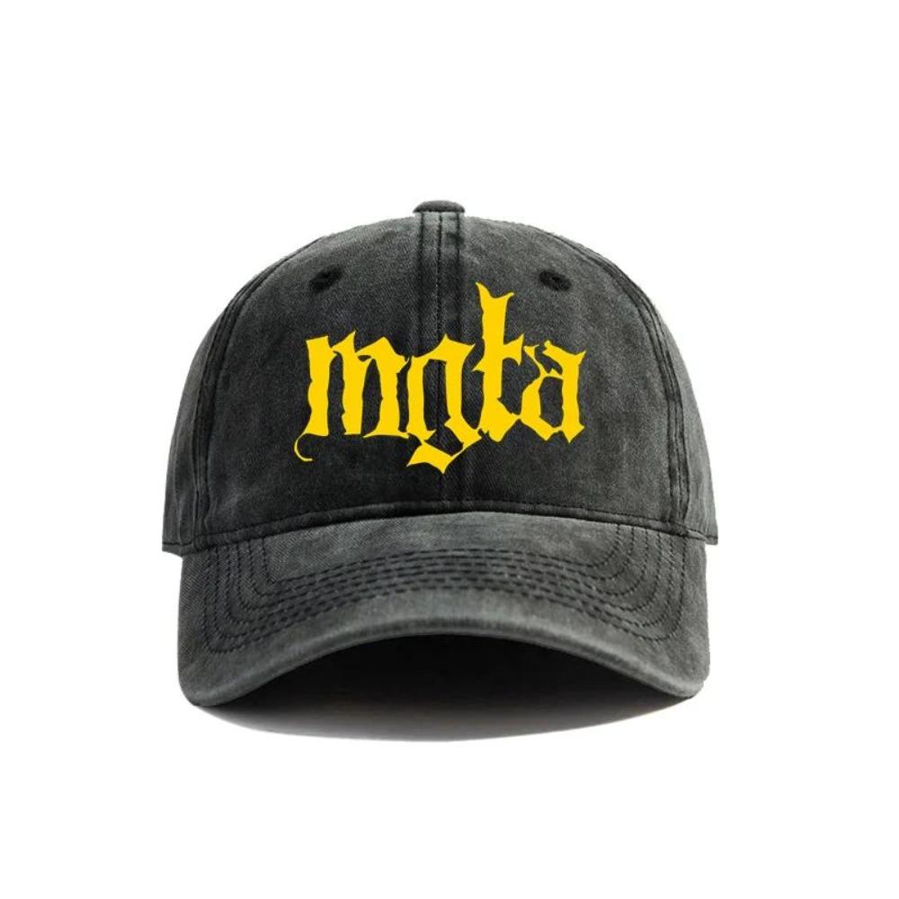 2026 Cappellino da Baseball Mgla Cappelli Usurati Cappellino con Fascia Metallica Nera Uomo Retrò Estivo da Esterno Cappello Regolabile Casuale e Versatile