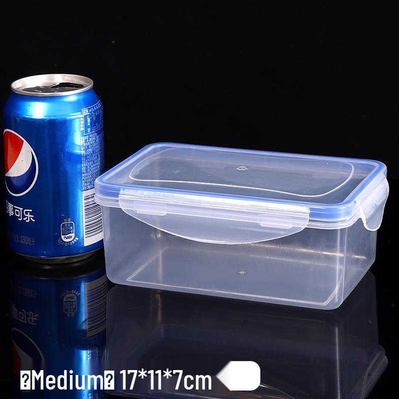 Heat-Resistant Rectangular Fresh-Keeping Lunch Box - Microwave Safe Food and Fruit Storage.