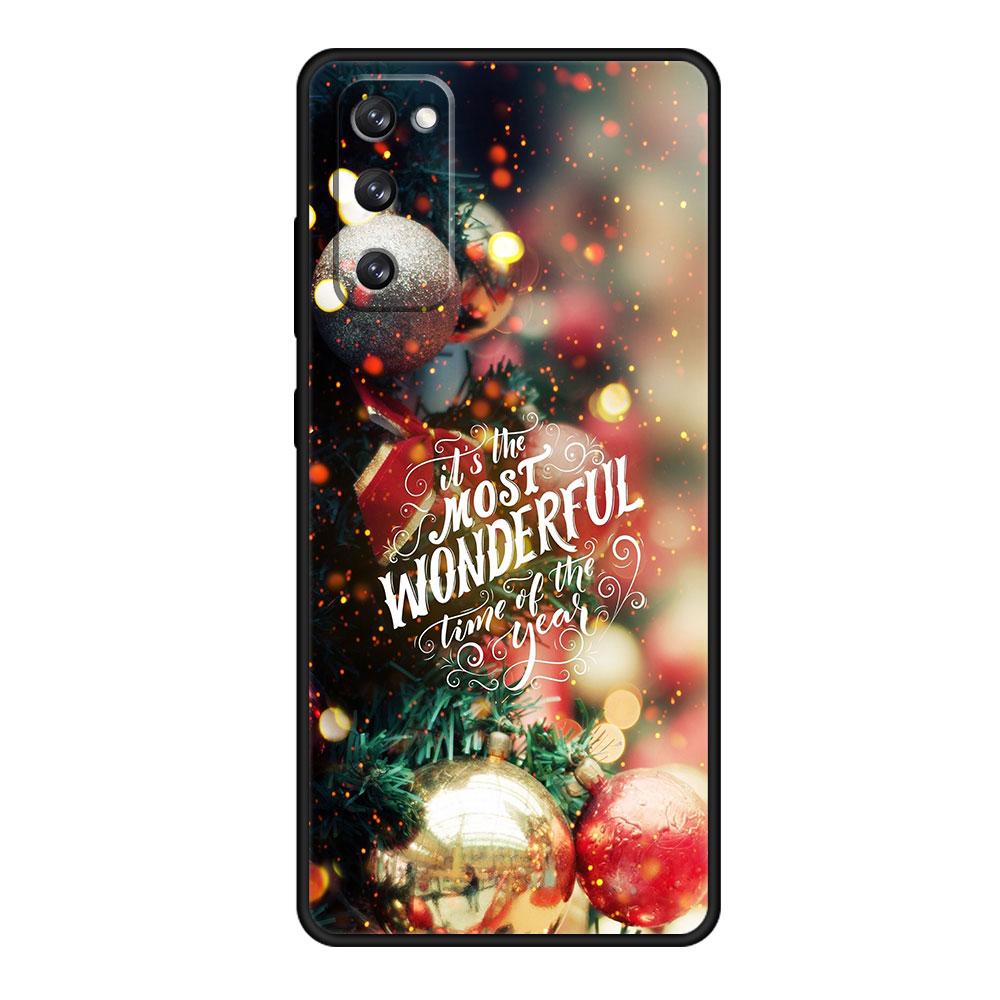 

Чехол для телефона для Samsung Galaxy S22 S21 S20 FE Ultra S10 S9 S8 Plus S10e Note 20Ultra 10Plus Оболочка С Рождеством Олень Елка Свет Samsung Note 10 Plus