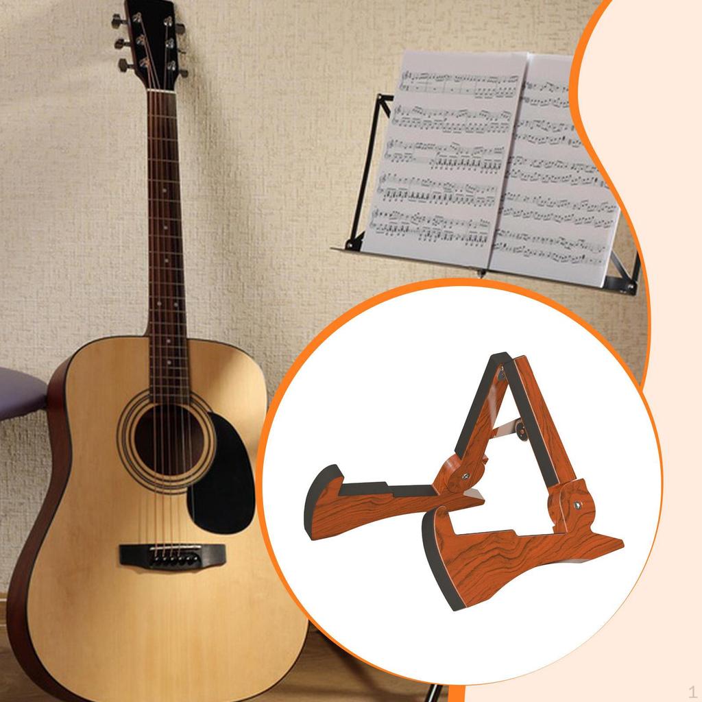 Collapsible Guitar Stand for Acoustic, Bass, Electric Guitar, Ukulele, Mandolin, And Banjo.