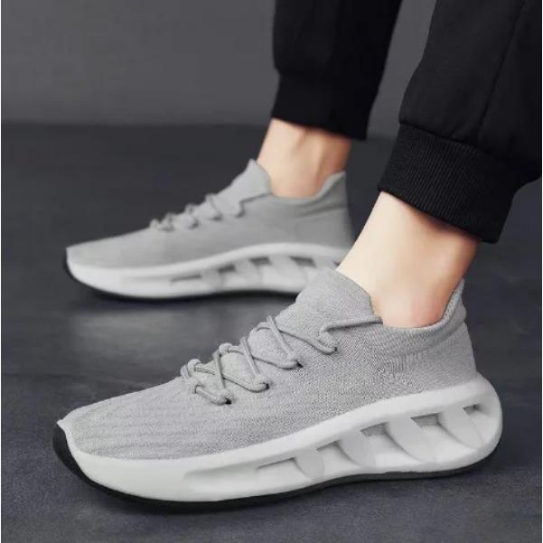 New Flying Woven Summer Autumn Spring Breathable Sports Soft Shoes Men's Slip-on Casual Shoes  M1024