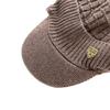 New High Quality Men Winter Hat With Brim 1998 Label Warm Suit For Men Outdoor Wool Keep Warm Fashion Knitted Hat