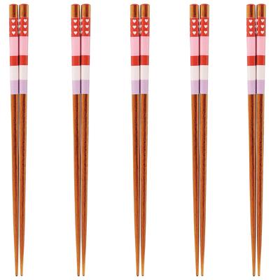 Happy Set of Made In PID5149 J-kitchens Chopsticks, 5, Material Wood, Chopsticks, Japan,
