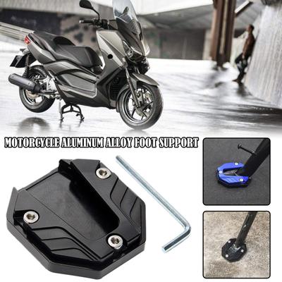 Aluminum Alloy Motorcycle Bike Kickstand Extender Anti-skid Base Extension Foot Stand Pad Support Foot Plate Side Enlarged U2Y8
