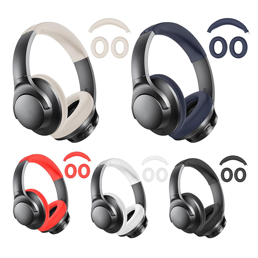 Silicone Earpads Headbeam Sleeve Scratch Proof Headphone Sleeve Headphone Protective Case for Anker Soundcore Life Q20i Headset