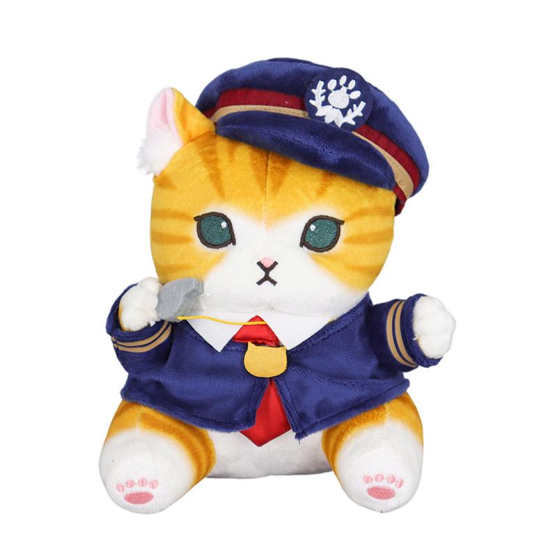 

Мягкая и приятная на ощупь плюшевая подушка в виде кота-машиниста поезда, идеально подходящая для сна и декора. 8Inch