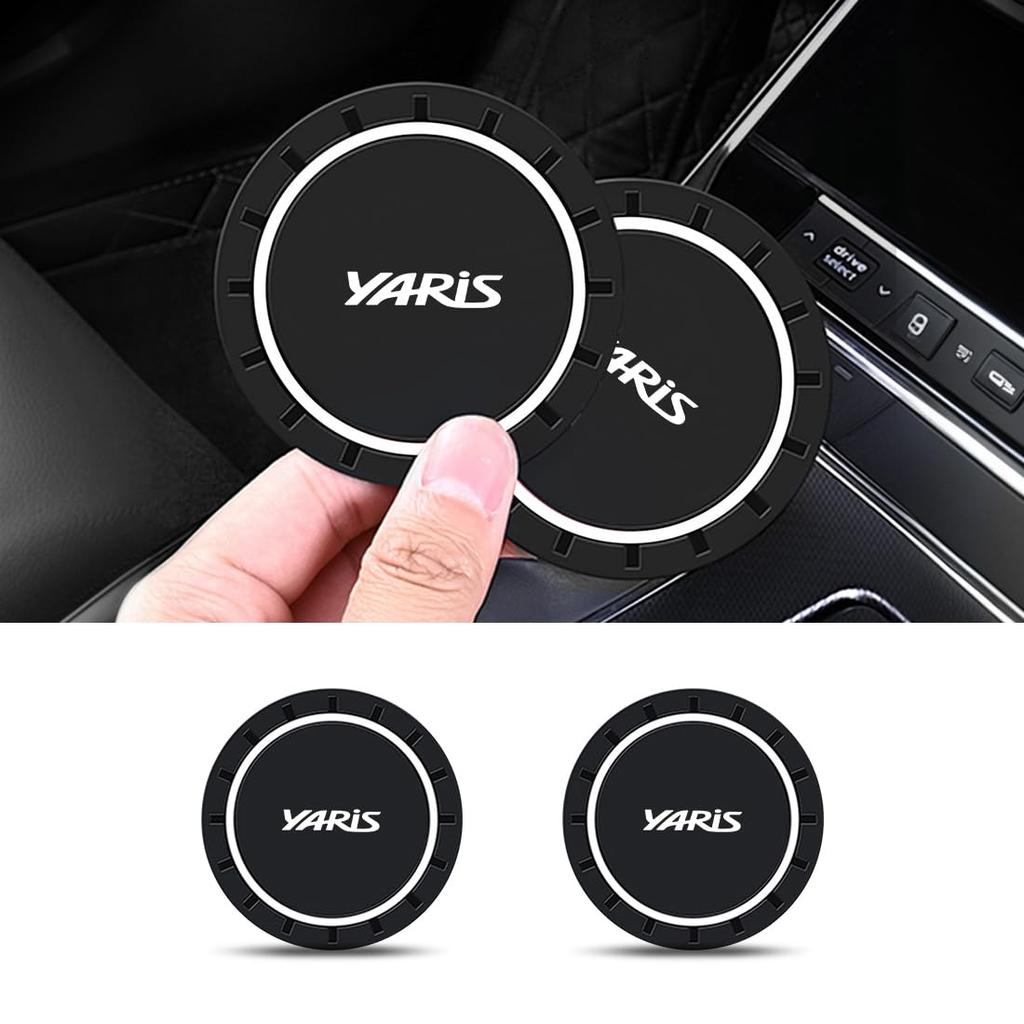 Yaris Dedicated Drink Holder Pad with YARIS Exclusive Logo 2.8 x 2.8 inches (7