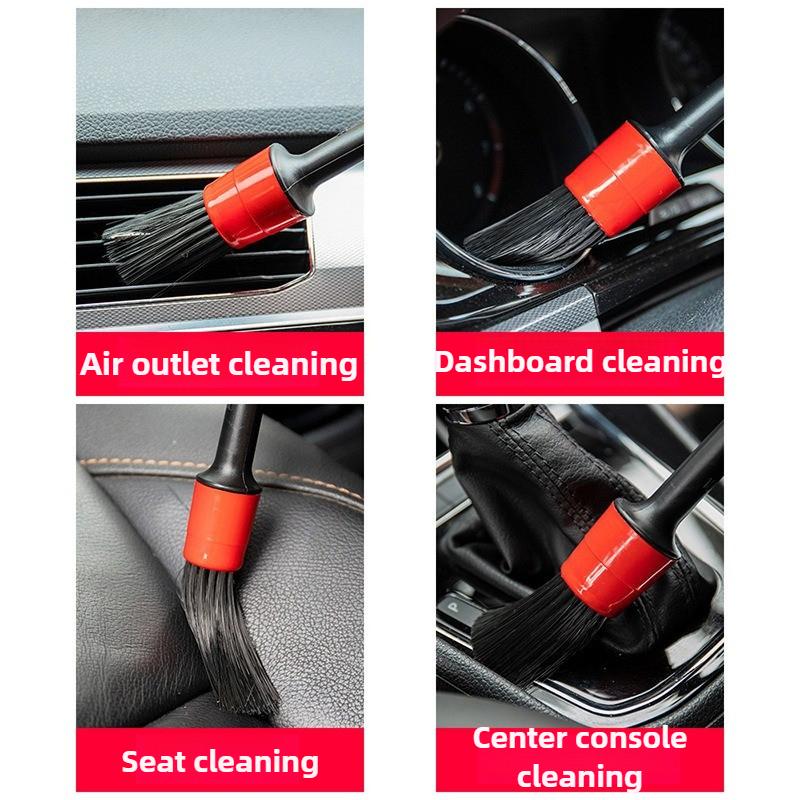Car Cleaning Brush Kit Automotive Detail Brushes For Car Interior Detailing Brush Set Wheel Rims Clean Brush Plastic