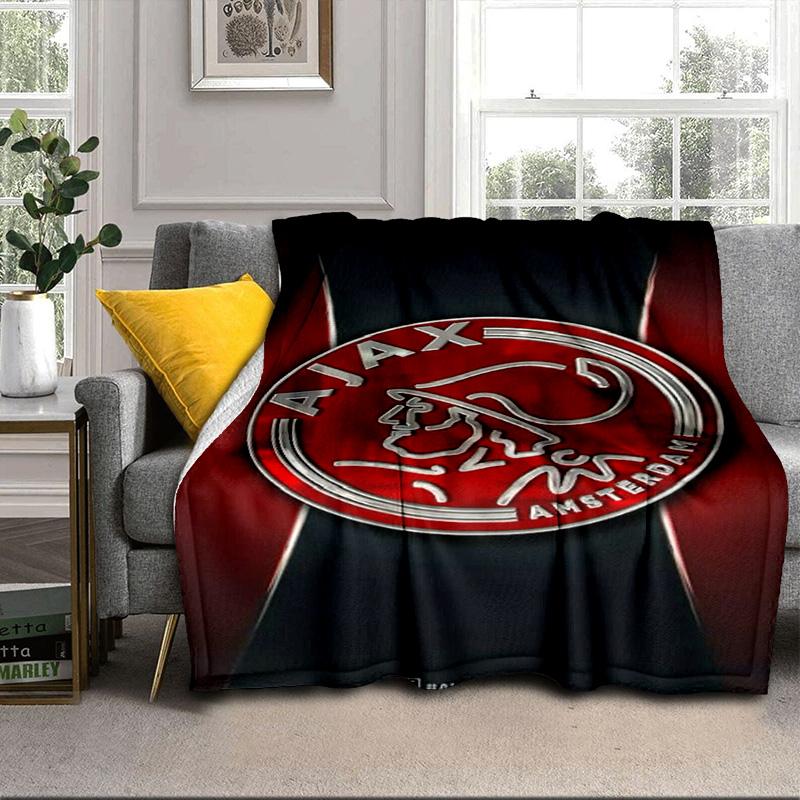 Design Emblema AFC Ajax Coperta Portatile/Coperta Morbida Coperta per Letto Adatta per Viaggi Campeggio Soggiorni Uffici Divani Regali per Fan