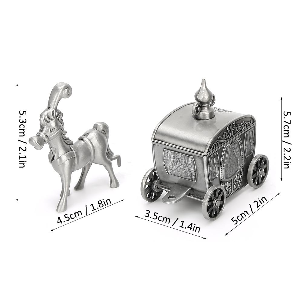 Tooth Collection Box Horse Shape Metal Storage Case Exquisite Vintage Craft Gift Ornament