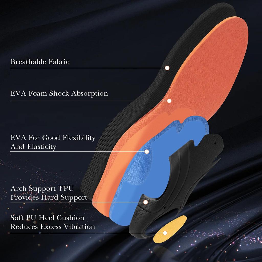 Linkidea Arch Support Shoe 2 Replacement Shoe Inserts with Shock Absorption Cushioning for New Balance 574 and 515 V3 Insoles, Pairs, 608v5, Core, (US