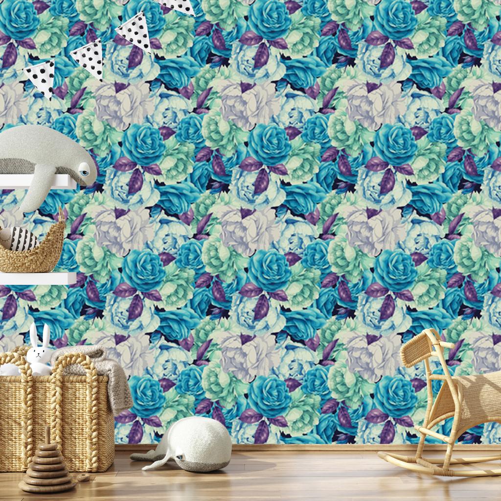 Beautiful colorful roses wallpaper for living room and bedroom 50x1000