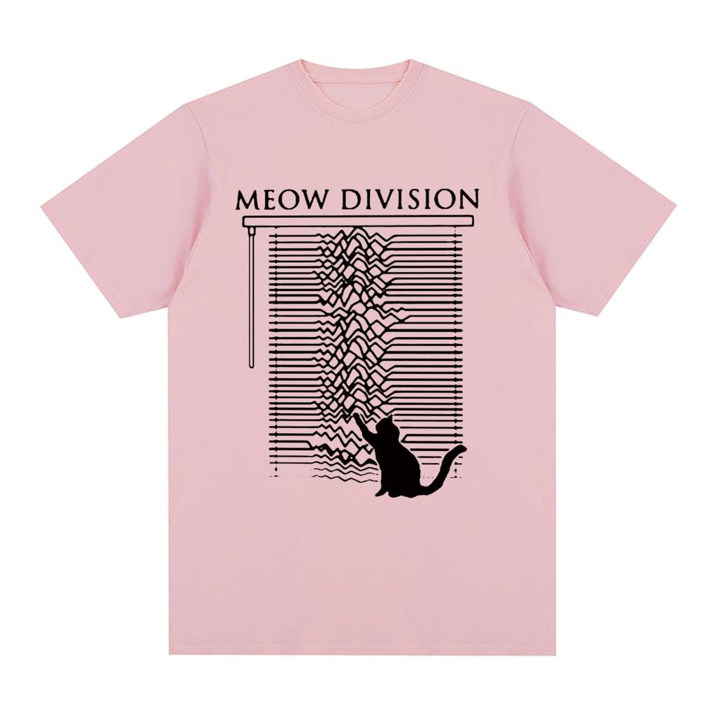 Joy Division Unknown Pleasure Katze Vintage T-Shirt Mode 80er Post Punk Band Baumwolle Herren T-Shirt Neues T-Shirt T-Shirt Damen Tops