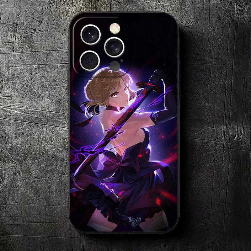 Fate Zero Stay Night Saber Soft Phone Case for iPhone 16 16E 17 Air 15 Pro Max 14 Plus 13 Mini 11 12 7 Black Cover Back Shell