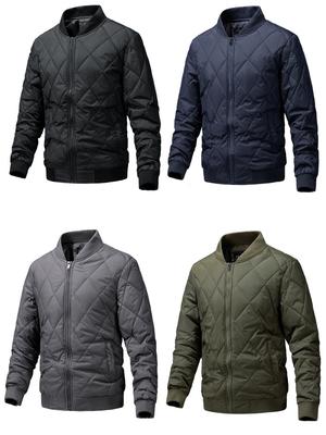 Cross Border Cotton Clothing Men's Clothing Stand Up Collar Zipper And Cotton Jacket Trendy Casual Jacket Men's Cardigan Men's Clothing