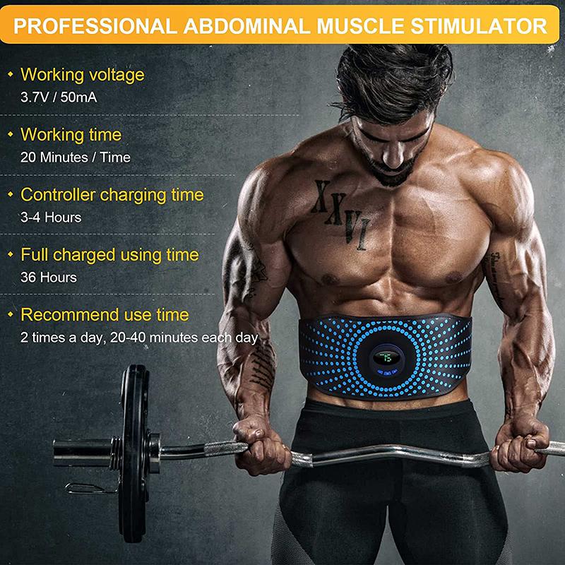 EMS Muskelstimulator Toner Bauchtrainer Gürtel Bauch Gewichtsverlust Körper Abnehmen Shaping Home Gym Fitnessgeräte Unisex