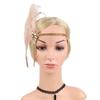 1920s Glistening Headband for Women Flapper Headpiece Accessories for Masquerade Party Elegant Feather Glitter Headband
