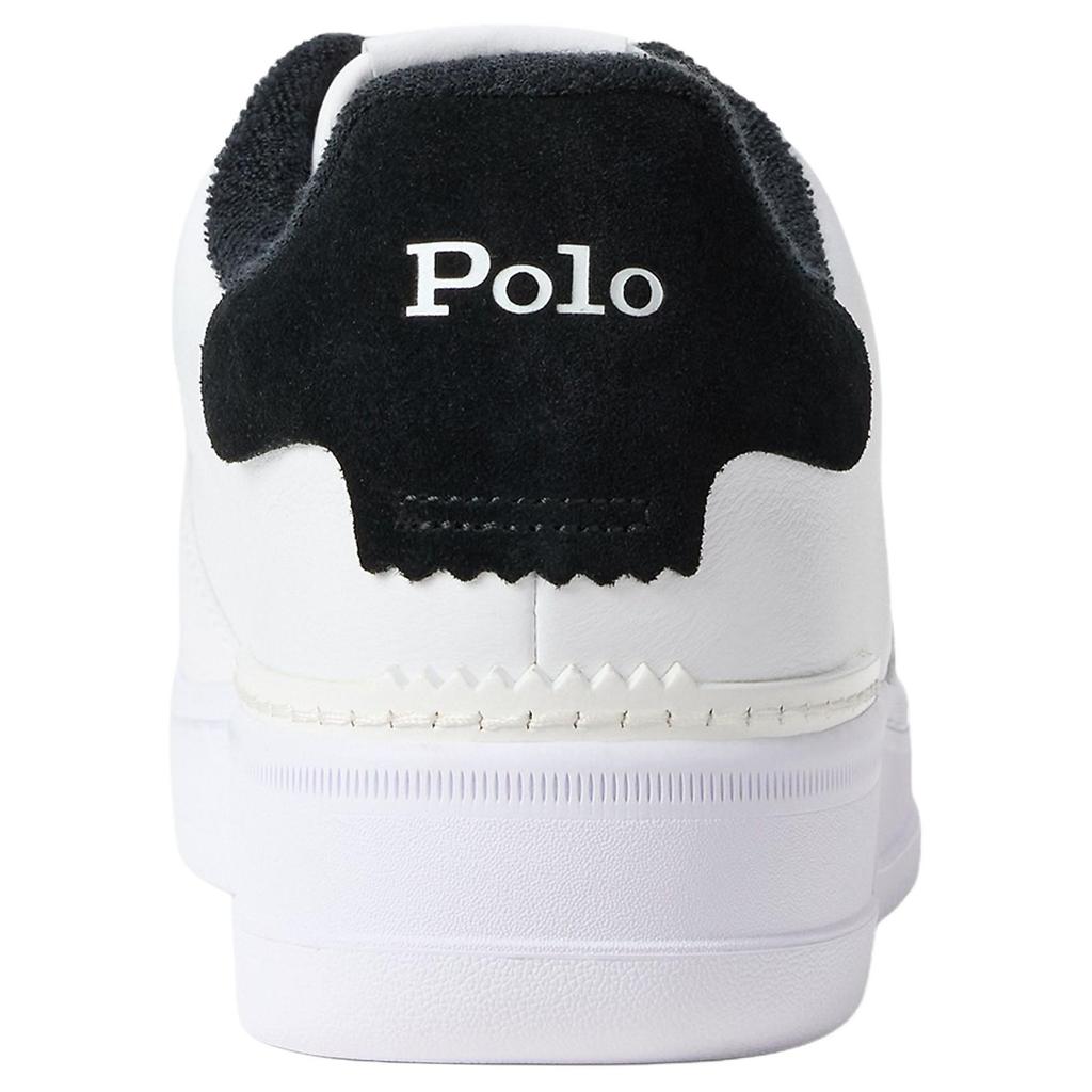 Polo Ralph Lauren Court Masters Leather Round Toe Lace-Up Low-Top Sneakers Men Sneakers White Black 100064814