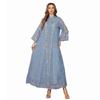 New Heavy Sequined Full Body Mesh Embroidered Kaftan Robe, Hot Sale Cross-border Women's Long Dress, Wholesale In Stock