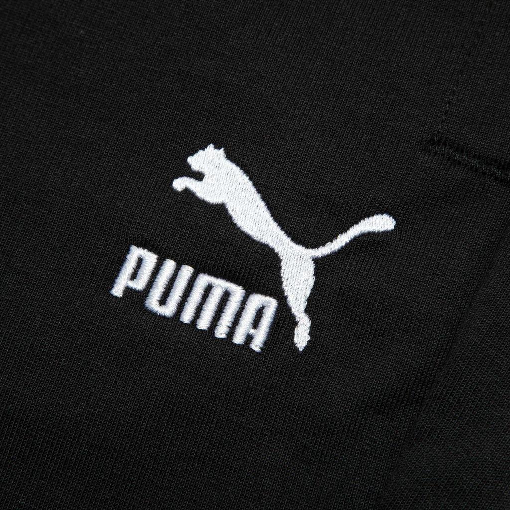 PUMA Logo Embroidered Drawstring Straight-Leg Casual Shorts Men Bottoms Black 620402-01