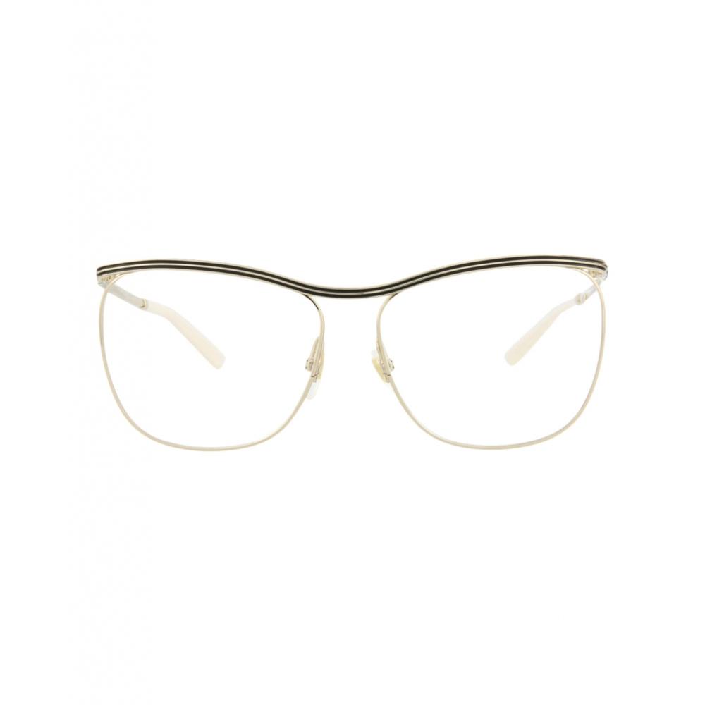 

Металлическая оптическая оправа Gucci Square Frame, золотое, прозрачное золото