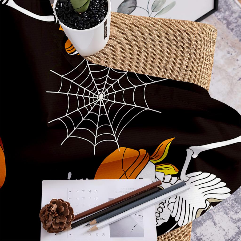 Halloween Decorative Curtains for Children's Room, Horror Cartoon Skull Print, Restaurant, Holiday Party