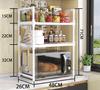Kitchen Shelf For Microwave Organizer Cabinet White 3 Levels 48Cm Shelf