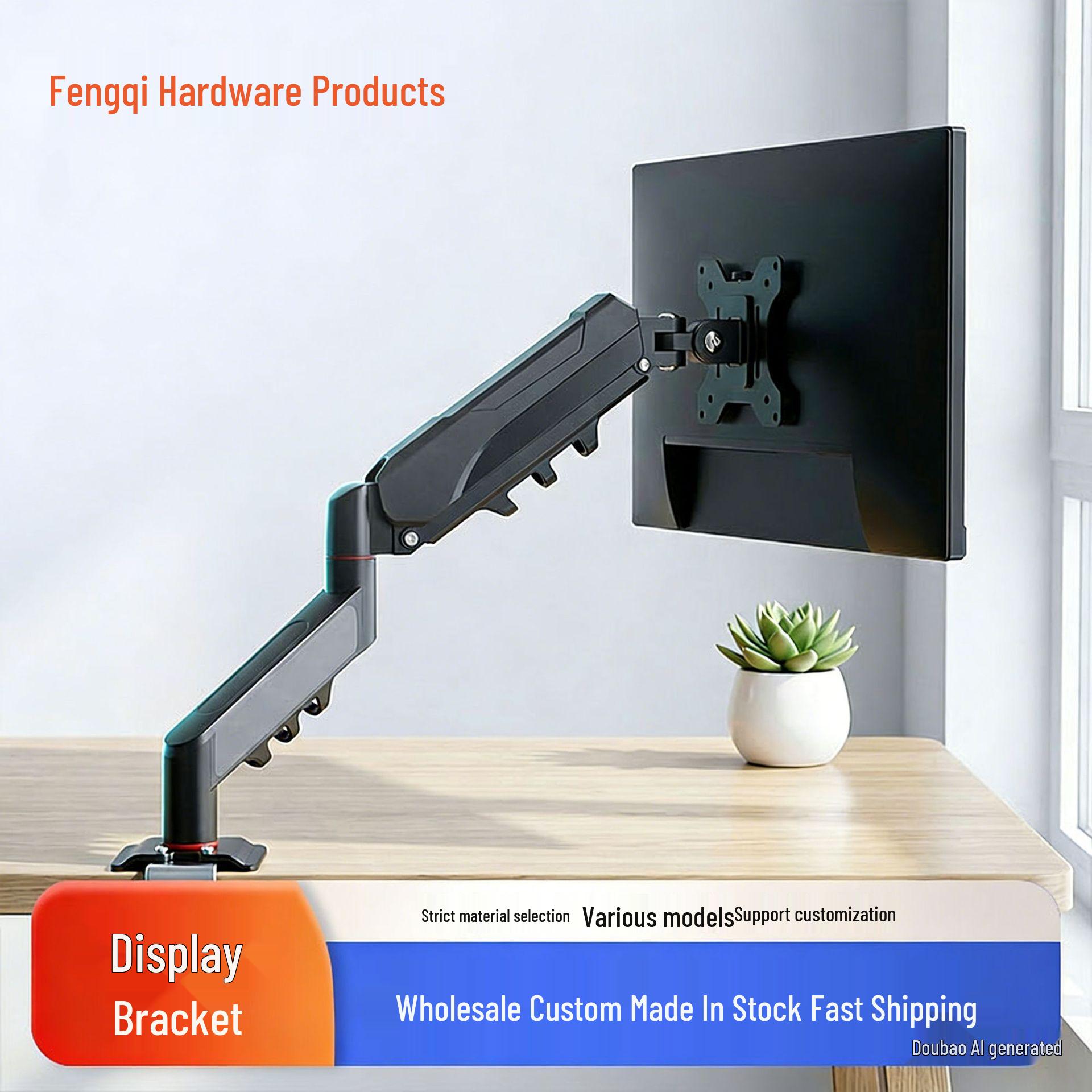 Computer Monitor Mechanical Arm with Rotating Screen No-Drill Clamp Other