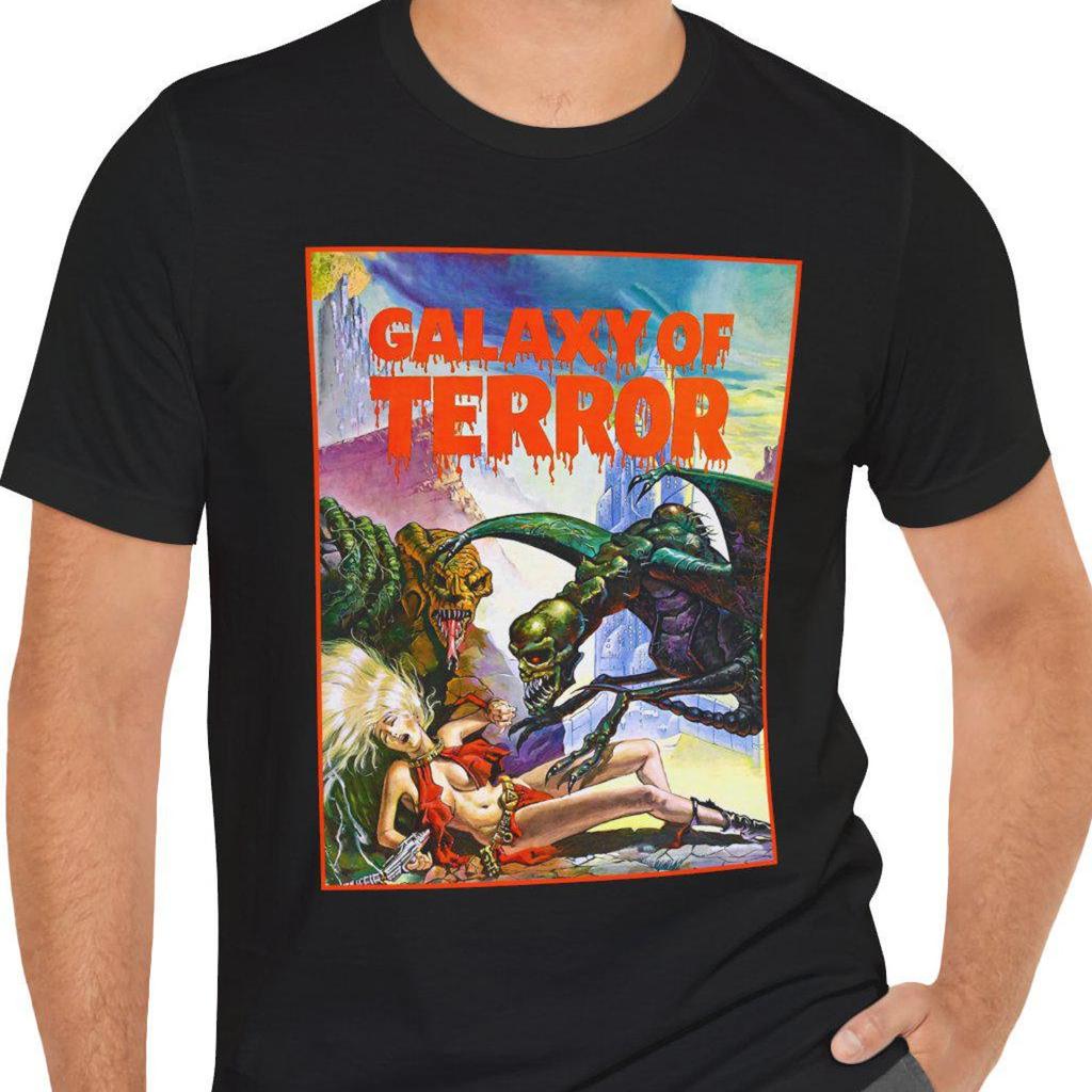 Galaxy Of Terror T-Shirt Black Short Sleeve Movie Tee