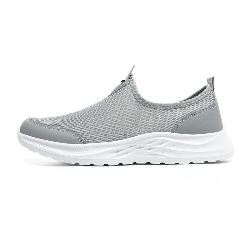 Men's shoes large size fly-woven sports shoes men's shoes casual shoes breathable lazy shoes soft sole