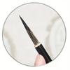 Set of 3 Fine Point Chinese Calligraphy Brushes, Washable Round Body Wooden Crafting Brushes, with Copper Twist Closure for Elegant Flower