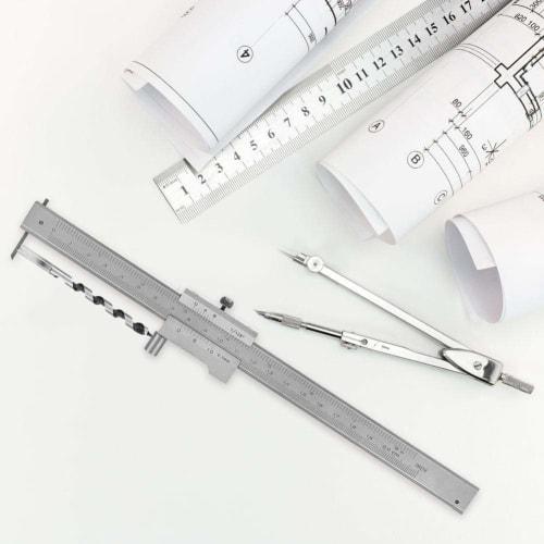 Tenweet Parallel Marking Gauge, Marking Caliper, 0.1mm Stainless Steel Measuring Scribing, Impact Resistant (0-200mm)