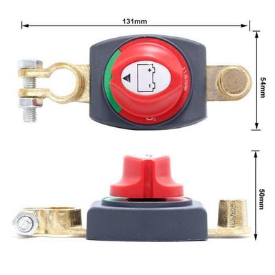 2 Position on/Off Battery Disconnect Switch Heavy-Duty Waterproof Battery Isolator Brass 12-48V Power Cut Master Isolator Marine