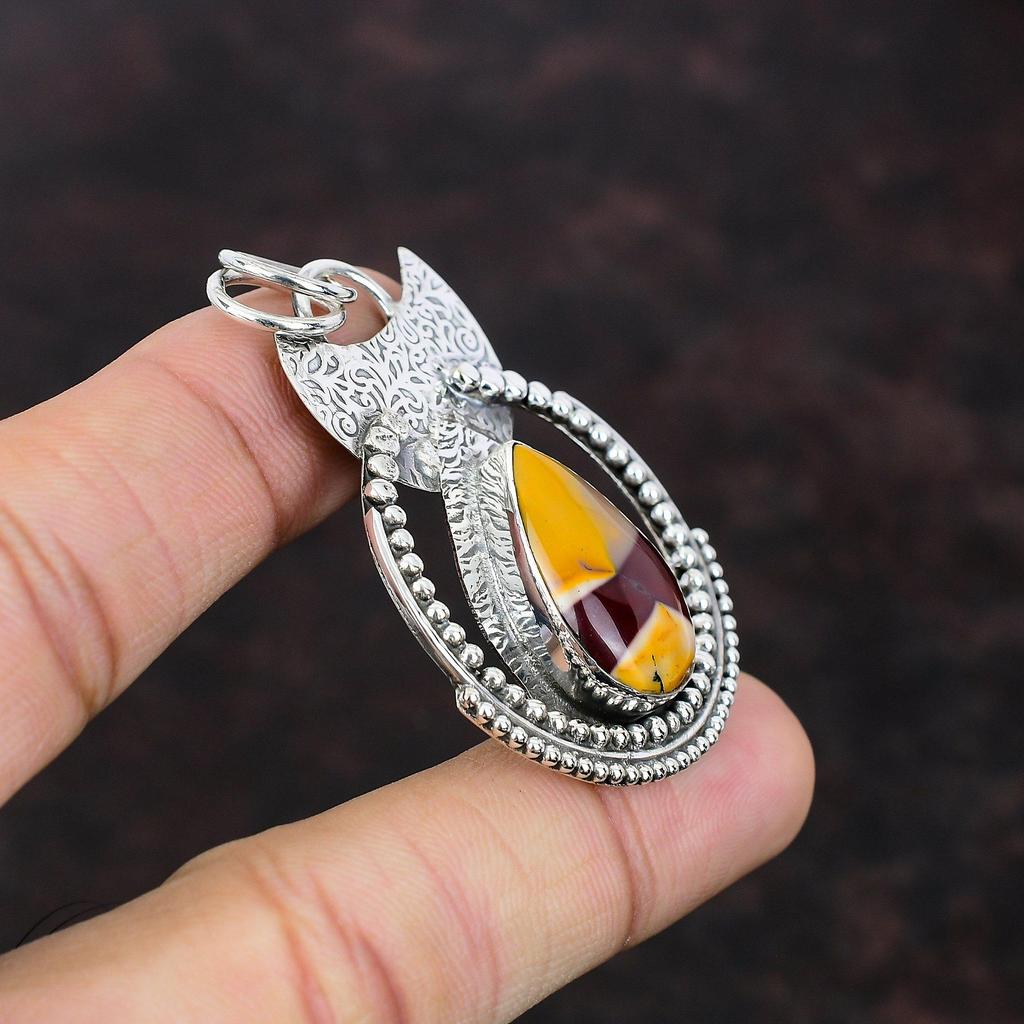 Mookaite Pendant 925 Sterling Silver Pendant Gemstone Handmade Pendant Top Quality Mookaite Jewelry Women's Special Gift Designer Pendant