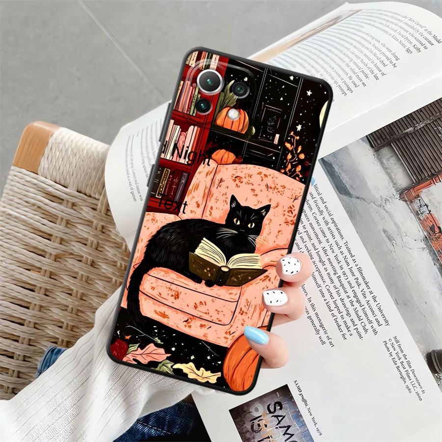 

Cartoon Cat Case for Xiaomi Mi 12X 11 12 13 Lite 13 14 15 Pro 10T 11T 12T Pro Black Soft Phone Cover Xiaomi Mi 10T 5G