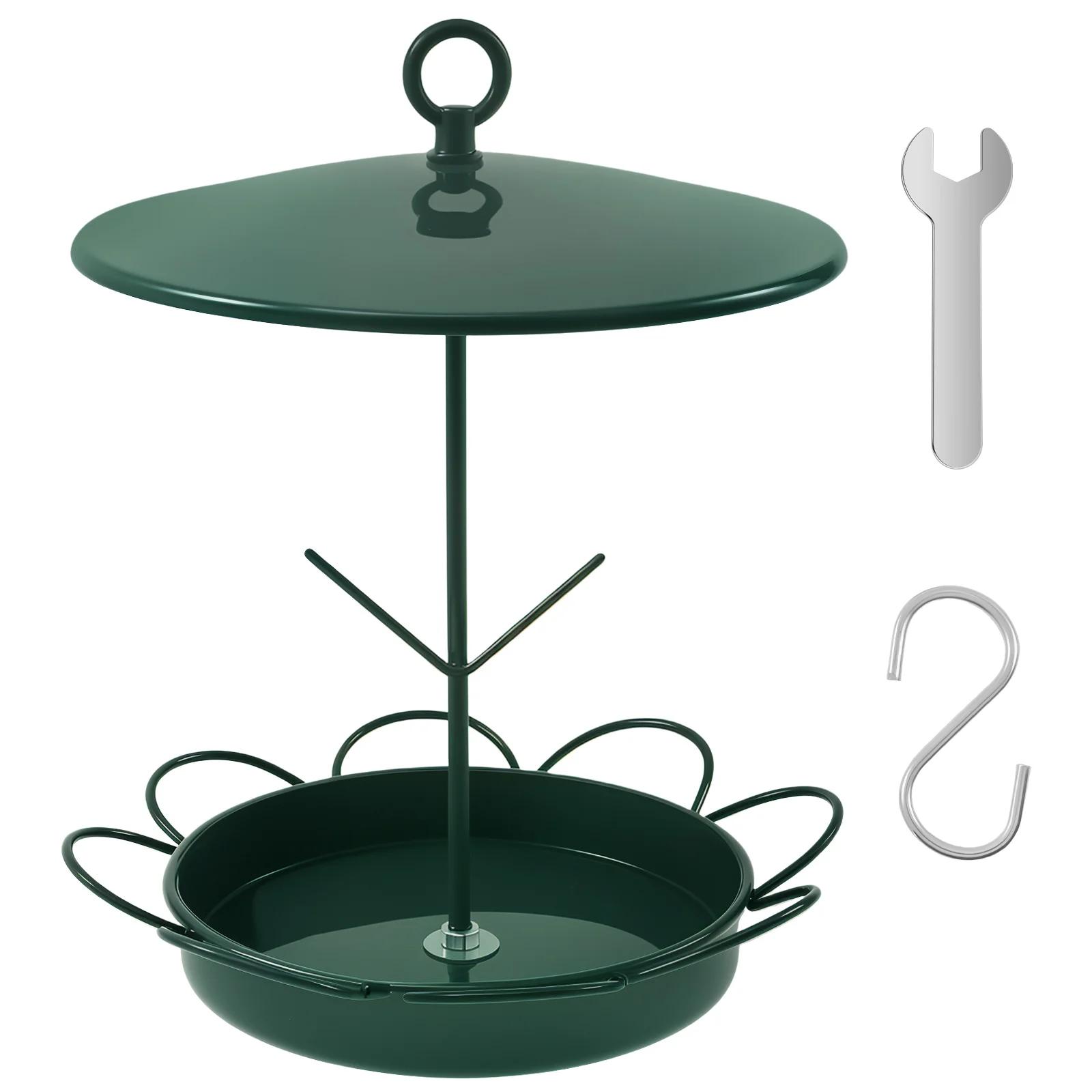 

Bird Feeder Metal Bird Feeder Elegant Outdoor Hanging Bird Feeder with S Hook Weatherproof Feeding Tool for Garden Patio Yard зелёный