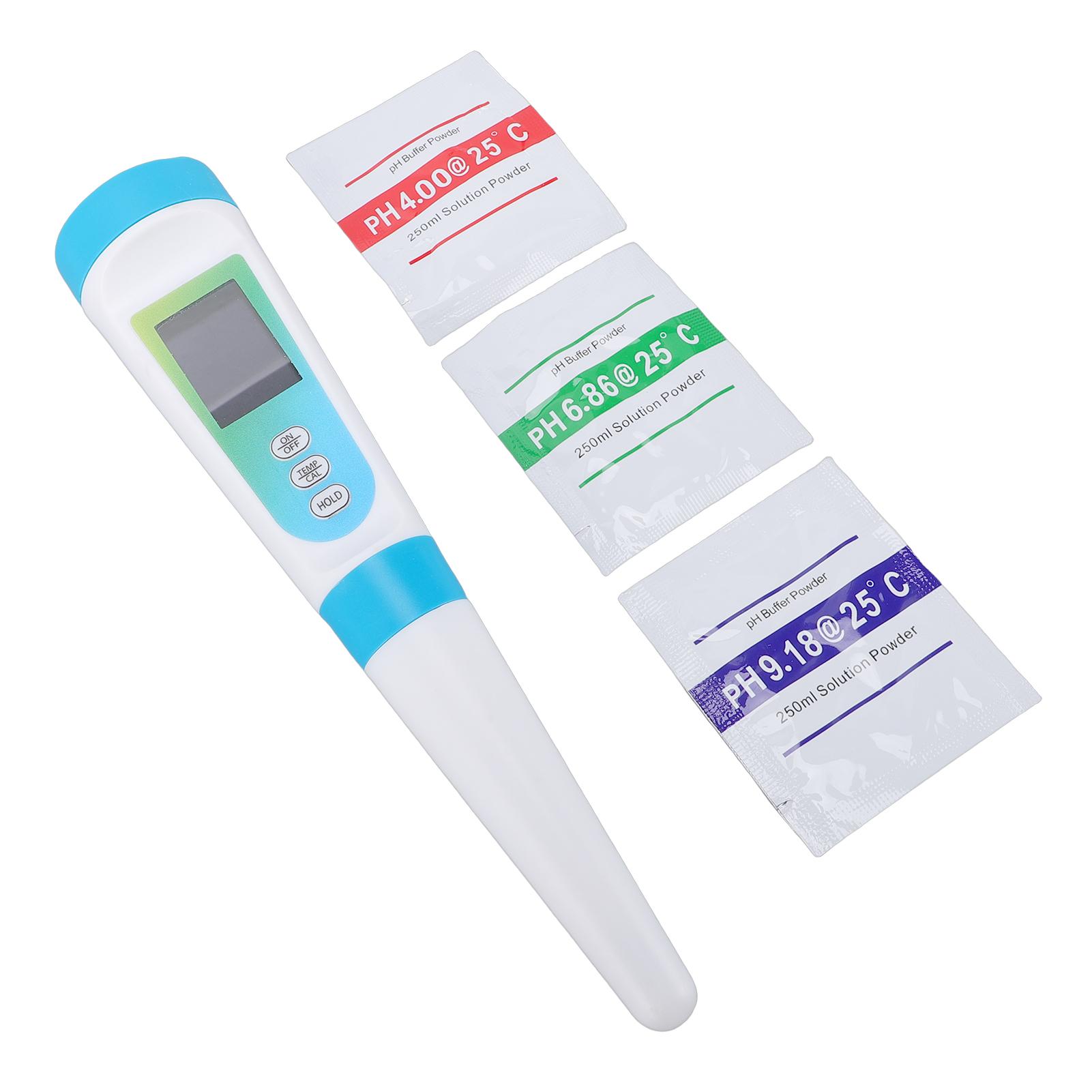 

PH Tester High Accuracy 0 to 14 PH Measurement Range 2 in 1 Temperature PH Meter with ATC Function for Cheese Meat Fruit Food Dough