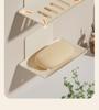 Wall-Mounted Soap Holder No-Punch Drain Rack for Bathroom Vanity & Toilet