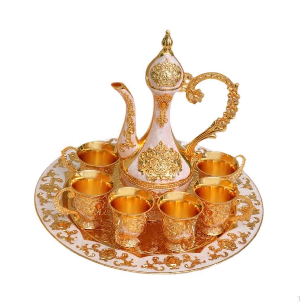Turecký displej na čajovou konvici se sadou šálků kávy, pro domácí setkání