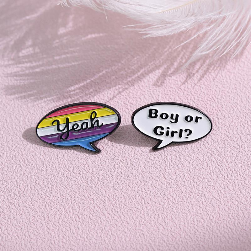 Unikalna litera geometryczna przypinka broszka modny emaliowany design na co dzień i dla par stylowy