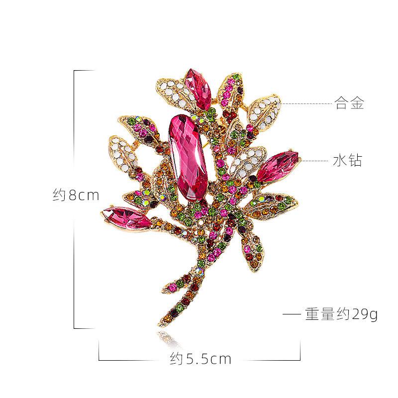 Vintage Floral Brooch Flower Atmospheric Brooch Women'S Clothing Coat Corsage