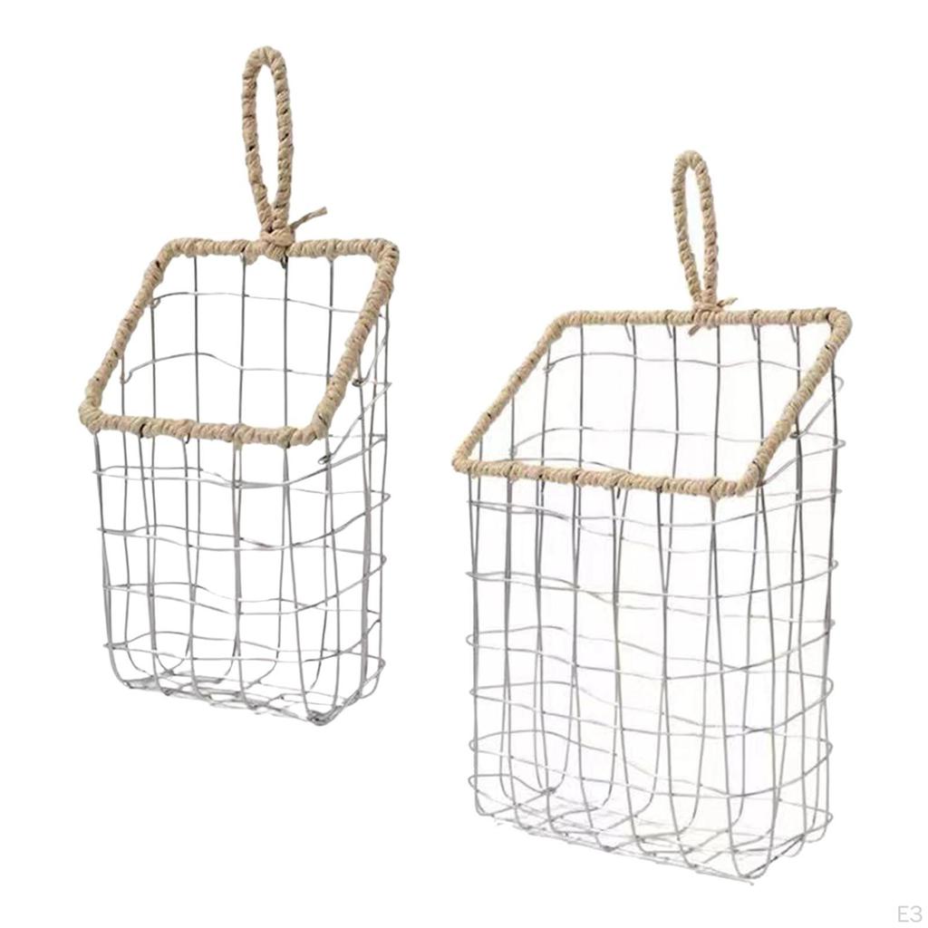 Hanging Storage Basket Rack Decors with Hook Shelf Holder for Dormitory