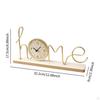 Artistic Clock Sculpture Table Timepiece Free Standing 32.2x6x17.5cm for Living Room