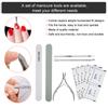 Nail File Cuticle Nippers Steel Pusher Nail Polish Removal Planing Tool Manicure Tool Set