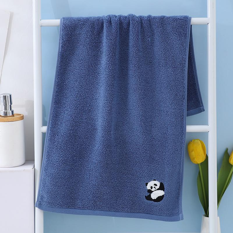 Panda Embroidered Cotton Face Towel Absorbent Pure Hand Face Cleaning Hair Shower Towels Bathroom Home Hotel for Adults