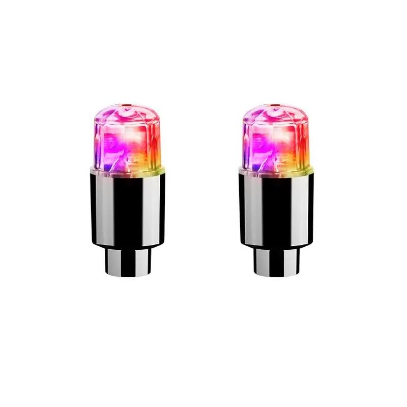 1/4Pcs Car Wheel Lights Cap Auto LED Light Wheel Tire Tyre Air Valve Stem Caps Cover for Car Motorcycle Auto Lights Accessories