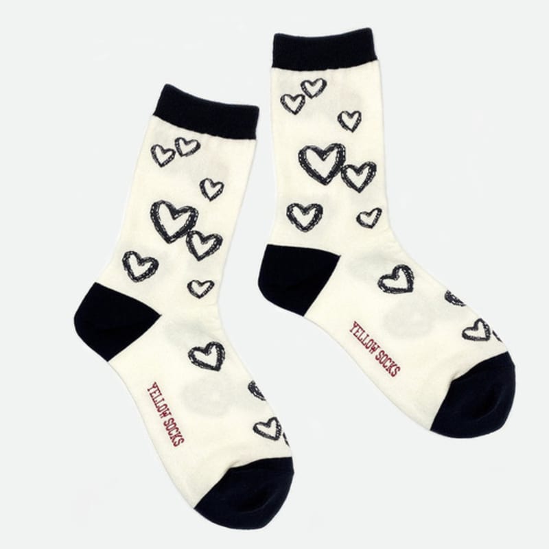 

YELLOWSOCKS HEART SHAKER WHITE white