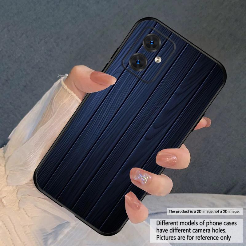 Blue wooden texture For Motorola Moto G04 14 15 24 34 35 54 55 75 84 85 Edge 40 50 Fusion 60 Fusion silicone soft phone case