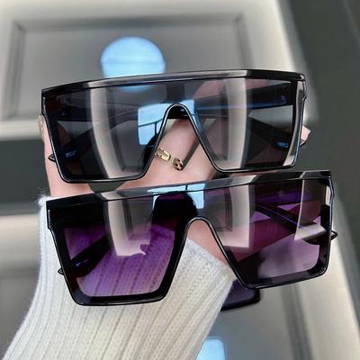 Square Oversized Sunglasses Women Men Brand Designer Retro Sun Glasses Female Male Shades Mirror Outdoor Uv400